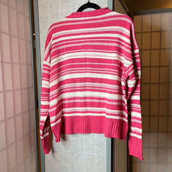 NWT LuLaRoe Harper pink and white striped sweater - Picture 5 of 5